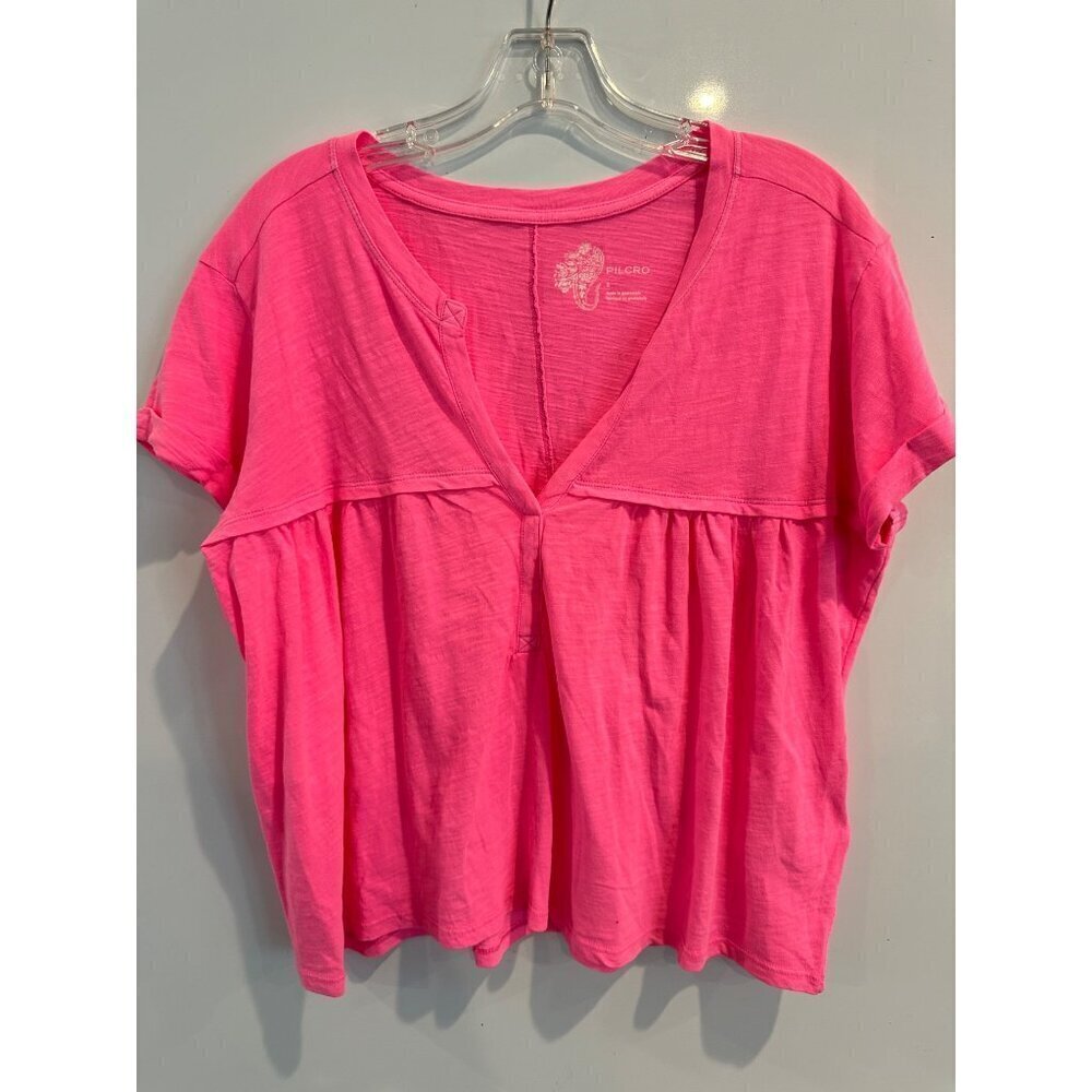 Like New Pilcro Flourescent Pink Top Boxy Fit Size S